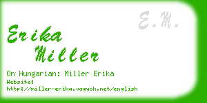 erika miller business card